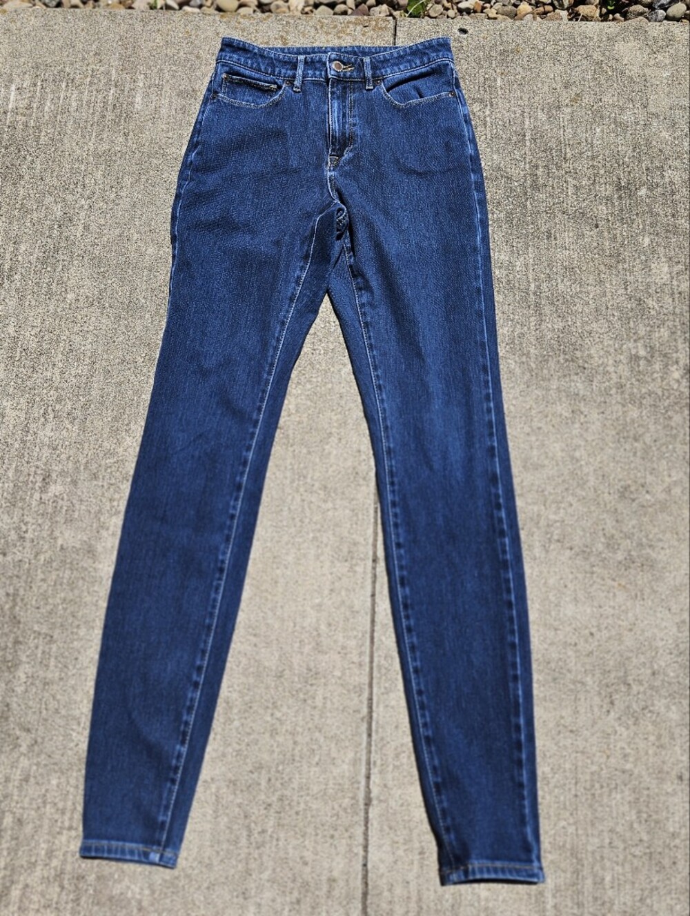 LL Bean Classic Dark Denim High Rise Classic Fit Stretch Skinny Jeans  2